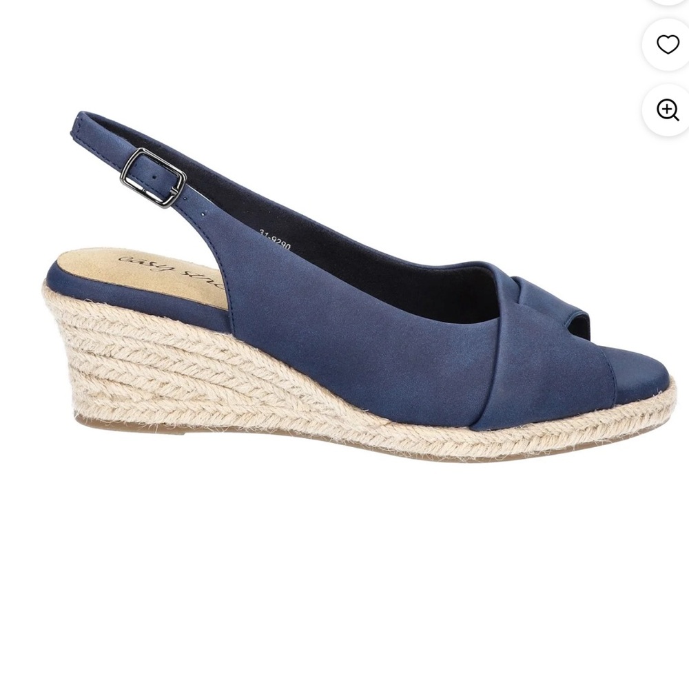 EASY STREET Womens Black Espadrille Cross Strap Padded Devlin Open Toe